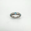 Chunky 0.30ct Trilogy Blue Topaz Ring in Sterling Silver 925 Size K - L Heavy 6g