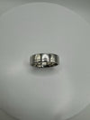 9ct White Gold Mens / Gents Wedding Band Ring Size R - S Heavy 9g (Re-Plated)