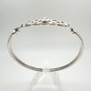 Celtic 0.50ct CZ Oval Bangle in Sterling Silver 925 7g