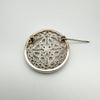 Vintage Large Round Celtic Brooch in Sterling Silver 925 Heavy 14g