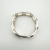 Unusual Vintage Chunky Square Links Bracelet in Sterling Silver 925 Heavy 34g