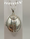 Vintage Celtic Glasgow Rose Secret Locket Pendant 18" Chain Sterling Silver 18g