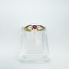 9ct Gold Ruby & CZ Ring Size M - N Engagement Stacking Ring