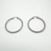 Large Sparkly CZ Full Hoops in Sterling Silver 925