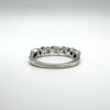 1ct CZ Half Hoop Wedding Eternity Stacking Ring in Sterling Silver 925 Size Q R