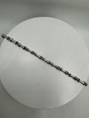 Sterling Silver 925 Bamboo Links 7” Bracelet 8g