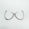 10ct White Gold Large Diamond Hoops 