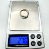 9ct Gold Emerald & Diamond Wishbone V Shaped Wedding Eternity Stacking Ring N O