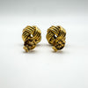 Chunky Lovers Knot Stud Gold Plated Earrings on Sterling Silver by Dyadema Italy