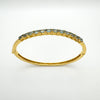 Blue Topaz Bangle / Bracelet - Gold Bonded