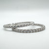 Large Sparkly CZ Full Hoops in Sterling Silver 925