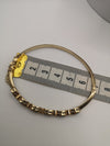 Vintage 9ct Yellow Gold Diamond & 3ct Sapphire Bangle Heavy 9g 