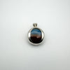 Chunky Vintage Agate Photo Locket Pendant in Sterling Silver 925 *