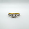 Antique 18ct Gold & Platinum 0.15ct Diamond Ring Size M - N