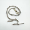 Antique Albert Chain & T-Bar in Sterling Silver 925 