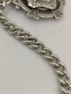 Antique Solid Silver Albert Watch Chain & Fob Birmingham 1926 by W.W.C Heavy 25g