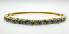 Blue Topaz Bangle / Bracelet - Gold Bonded