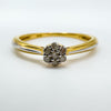 Diamond Ring in Sterling Silver 925 Size T - U Gold Plated