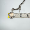 Antique 1920 Albert Chain & 9ct Rose Gold Medal Fob Sterling Silver Heavy 49g *