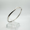 Celtic 0.50ct CZ Oval Bangle in Sterling Silver 925 7g