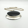 Large Chunky Black Onyx Pendant & 18” Chain in Sterling Silver 925