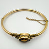 Vintage 9ct Gold 5ct Smokey Quartz Bangle / Bracelet 7.7g *