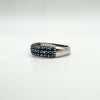 Sapphire Wedding Eternity Stacking Band Ring in Sterling Silver 925 Size N - O