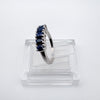 0.50ct Sapphire Eternity Stacking Wedding Ring in Sterling Silver Size L - M 925