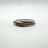 9ct White Gold Chocolate Orange Brown Diamond Eternity Stacking Wedding Ring N O