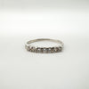 0.21ct CZ Half Hoop Ring in Sterling Silver Size M - N Wedding Eternity Stacking