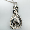 NEW Diamond Infinity Pendant & 18” Necklace in Sterling Silver 925 *