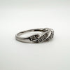 0.25ct Diamond Eternity Twisted Rope Ring in Sterling Silver 925 Size O - P