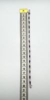 Amethyst & Diamond Tennis Bracelet 8” in Sterling Silver 925