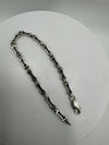 Sterling Silver 925 Bamboo Links 7” Bracelet 8g