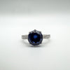 1.5ct Blue Sapphire CZ Engagement Ring Size M - N Sterling Silver 925