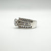 Chunky 5.2ct CZ Multi Row Ring in Sterling Silver 925 Size O - P by 1000 Jewels