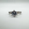 1ct CZ Solitaire Engagement Stacking Ring in Sterling Silver Size P - Q