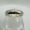 Textured Embossed Patterned Engraved Stacking Ring in Sterling Silver Size M N