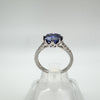 1.5ct Blue Sapphire CZ Engagement Ring Size M - N Sterling Silver 925