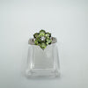 Green Peridot & White Topaz Sterling Silver Ring Size R - S by TGGC August