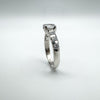 0.50ct CZ Solitaire with CZ Shoulders in Sterling Silver Ring Size K - L