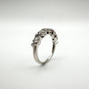 1ct CZ Half Hoop Wedding Eternity Stacking Ring in Sterling Silver 925 Size Q R