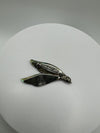 Large Vintage Sterling Silver Abalone Shell Brooch 925 *