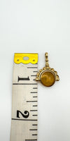 Vintage 9ct Gold Citrine Fob Pendant / Charm