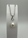 Pearl & CZ Pendant 16” Necklace in Sterling Silver by ARGENTO 925 June Birthday