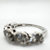 1ct CZ Half Hoop Wedding Eternity Stacking Ring in Sterling Silver 925 Size Q R