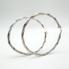 XL Twisted Hoops in Sterling Silver 925