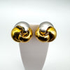 18ct Gold Chunky Tricolour Lovers Knot Stud Earrings 7g Rose White Yellow Gold