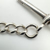 Antique T-Bar Albert Chain with Dog Clip in Sterling Silver 925 by E.W.C