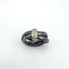 0.10ct Diamond Black Ceramic 3x Bands / Wedding Eternity Stacking Size L - M